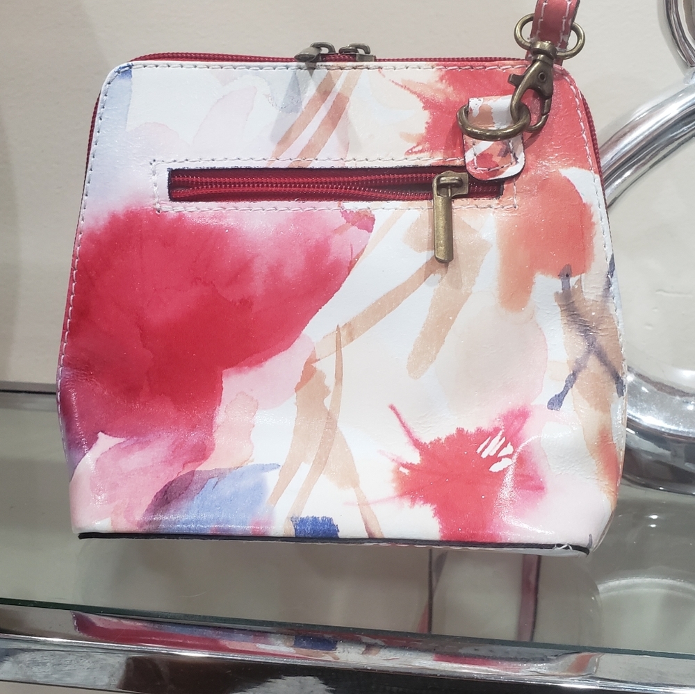 Vera Pelle Floral Mini Purse - Made In Italy